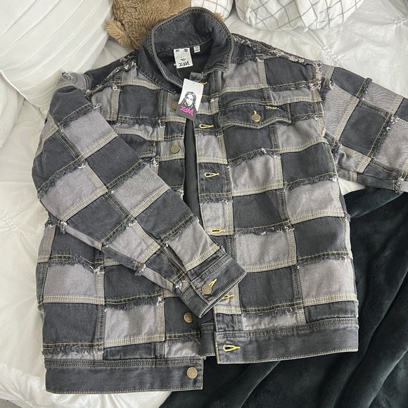 Dolls Kill Patchwork Plaid Jacket Coat